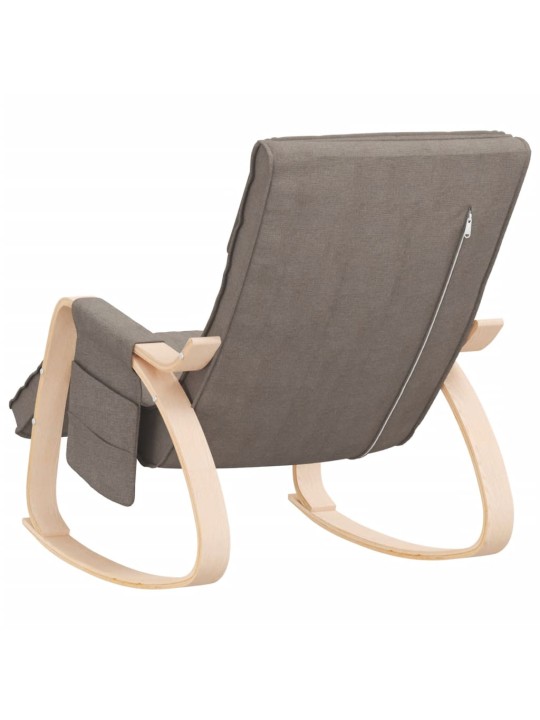Houpací křeslo taupe textil
