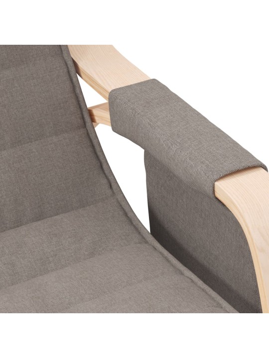 Houpací křeslo taupe textil