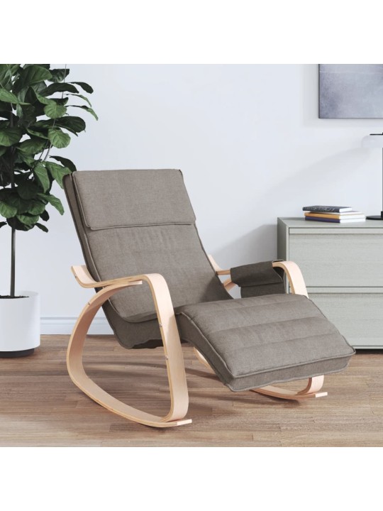 Houpací křeslo taupe textil