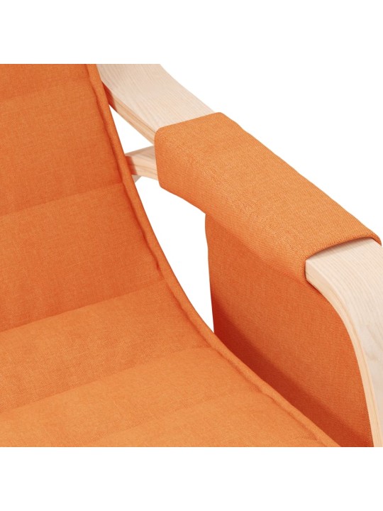 Houpací křeslo tmavě žluté textil