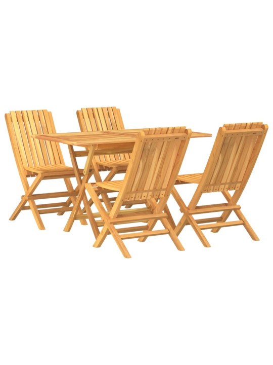 5dílný zahradní jídelní set masivní teakové dřevo