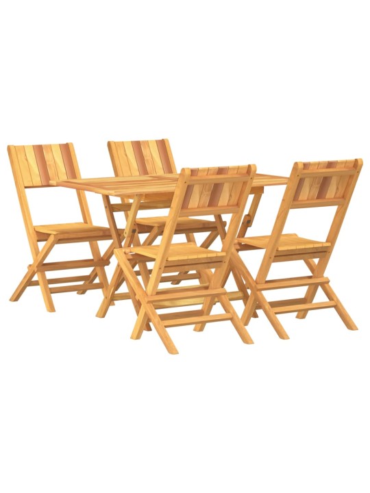 5dílný zahradní jídelní set masivní teakové dřevo