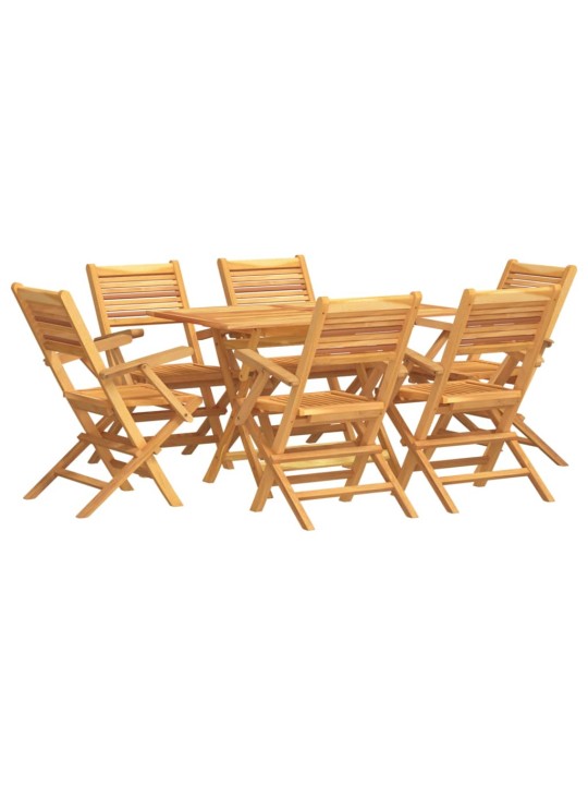 7dílný zahradní jídelní set masivní teakové dřevo