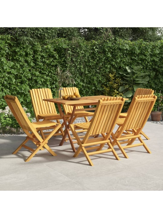 Skládací zahradní židle 6 ks 47x47x89 cm masivní teakové dřevo