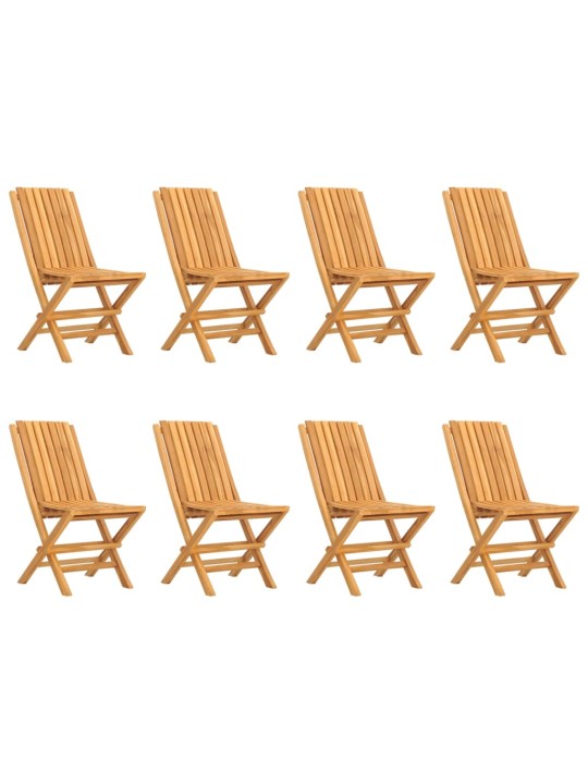 Skládací zahradní židle 8 ks 47x47x89 cm masivní teakové dřevo