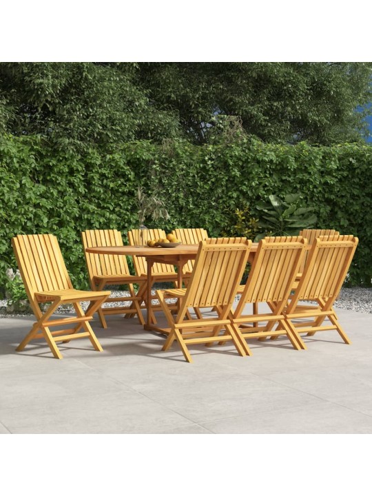 Skládací zahradní židle 8 ks 47x47x89 cm masivní teakové dřevo