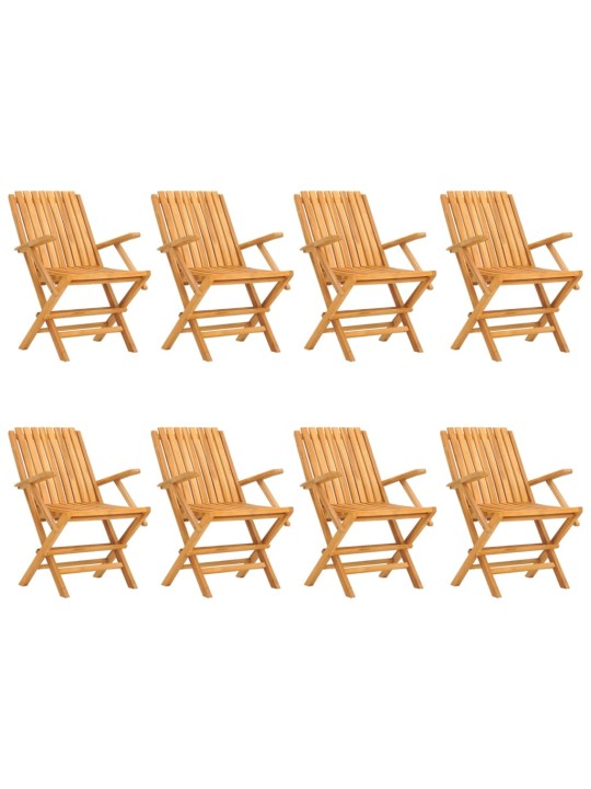 Skládací zahradní židle 8 ks 61x67x90 cm masivní teakové dřevo