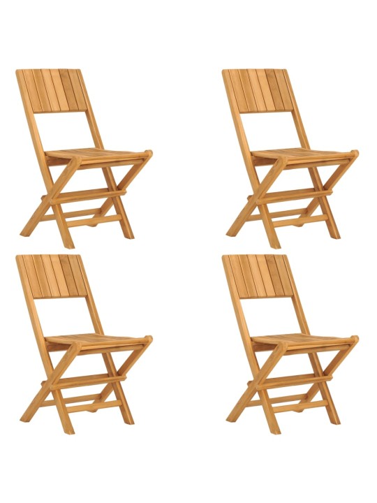 Skládací zahradní židle 4 ks 47x61x90 cm masivní teakové dřevo
