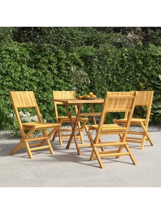 Skládací zahradní židle 4 ks 47x61x90 cm masivní teakové dřevo