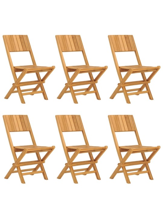 Skládací zahradní židle 6 ks 47x61x90 cm masivní teakové dřevo