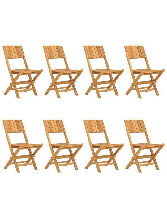 Skládací zahradní židle 8 ks 47x61x90 cm masivní teakové dřevo