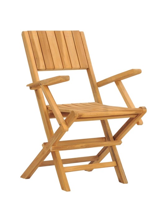 Skládací zahradní židle 4 ks 55x61x90 cm masivní teakové dřevo