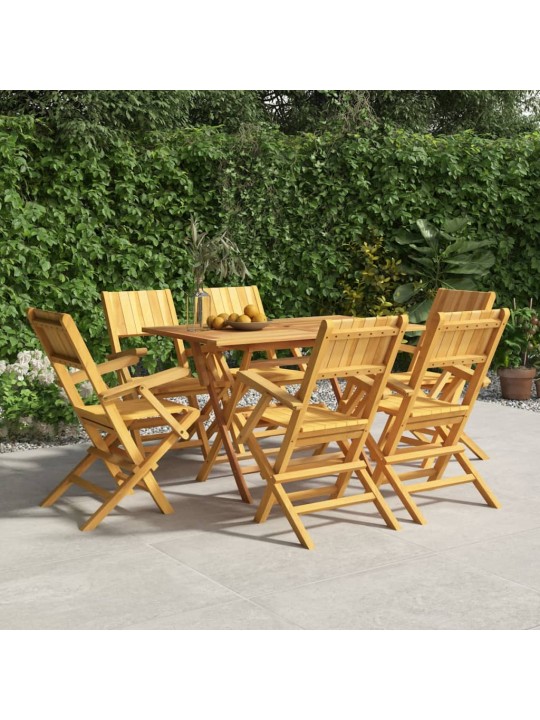 Skládací zahradní židle 6 ks 55x61x90 cm masivní teakové dřevo