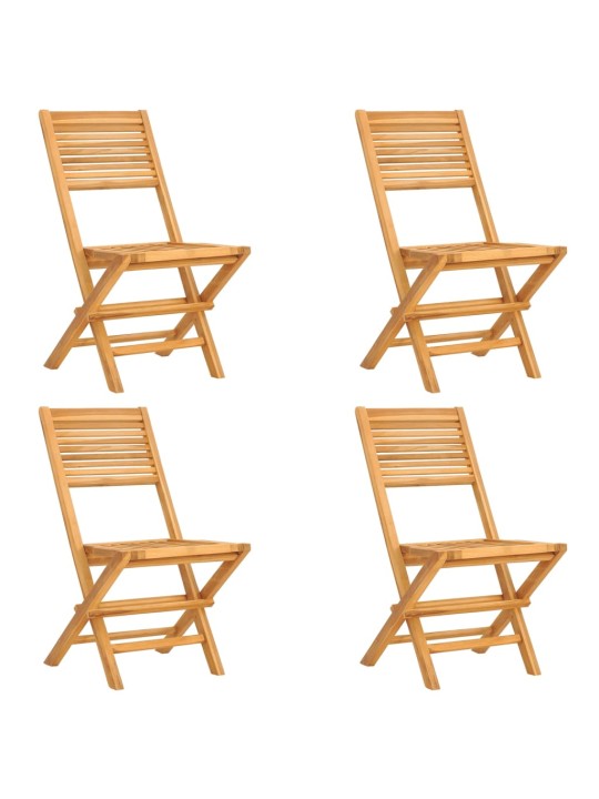 Skládací zahradní židle 4 ks 47x62x90 cm masivní teakové dřevo