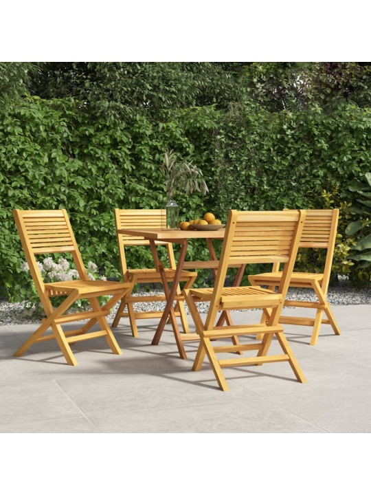 Skládací zahradní židle 4 ks 47x62x90 cm masivní teakové dřevo