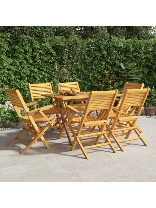 Skládací zahradní židle 6 ks 55x62x90 cm masivní teakové dřevo