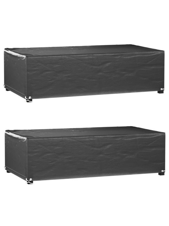 Plachty na zahradní nábytek 2 ks s 8 očky 125x70x35 cm obdélník