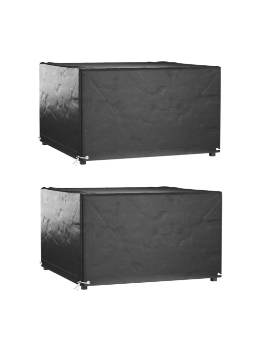 Plachty na zahradní nábytek 2 ks s 8 očky 125x125x75 cm čtverec