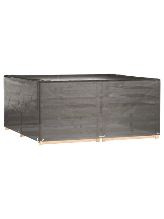 Plachty na zahradní nábytek 2 ks 16 oček 205x205x90 cm čtverec
