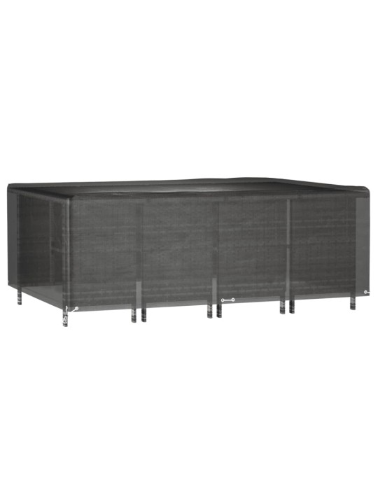 Plachty na zahradní nábytek 2 ks 12 oček 240x180x80 cm obdélník