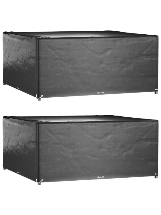 Plachty na zahradní nábytek 2 ks 16 oček 250x250x90 cm čtverec