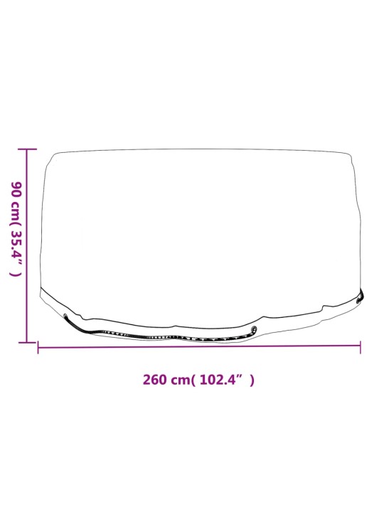 Plachty na zahradní nábytek 2 ks 10 oček Ø 260 x 90 cm kulaté