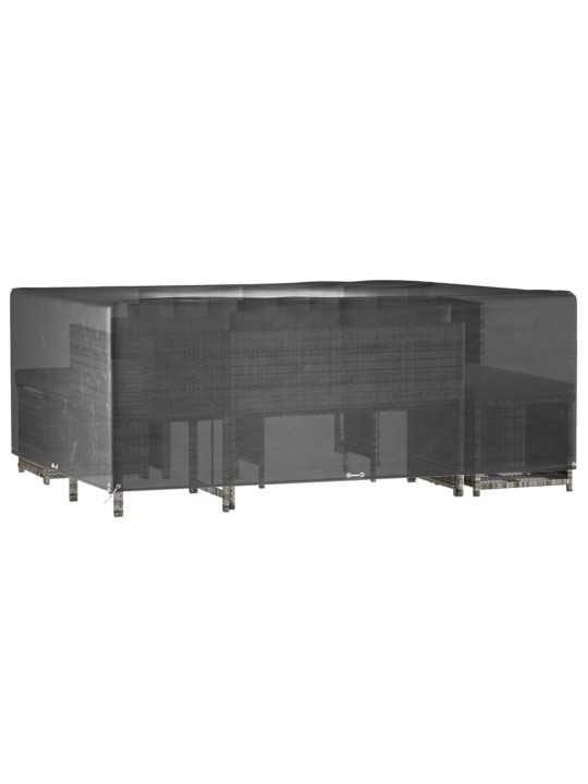 Plachty na zahradní nábytek 2 ks 16 oček 300x250x90 cm obdélník