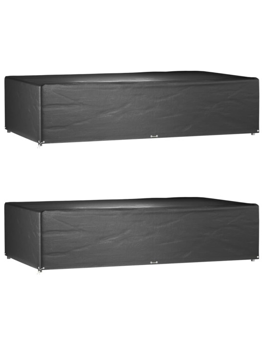 Plachty na zahradní nábytek 2 ks 12 oček 315x180x75 cm obdélník