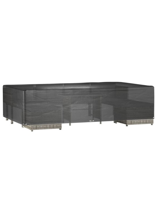 Plachty na zahradní nábytek 2 ks 12 oček 315x180x75 cm obdélník