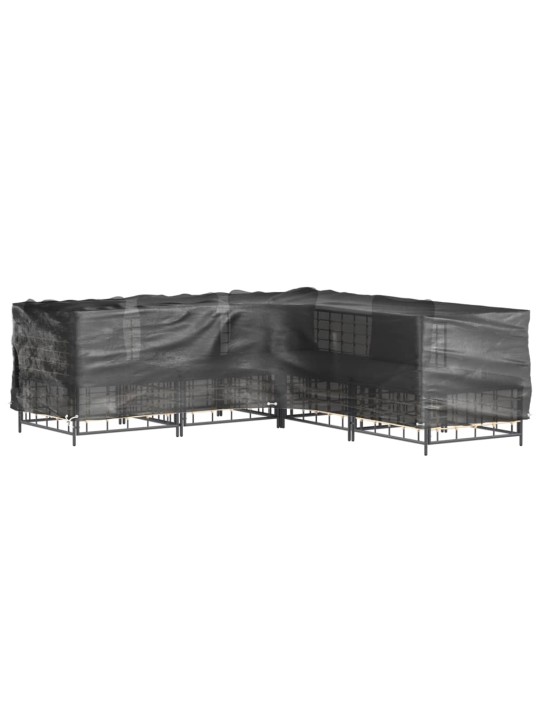 Plachty na zahradní nábytek tvar L 2 ks 12 oček 185x185x90 cm