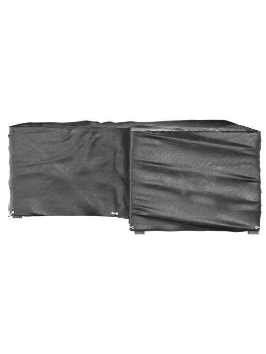 Plachty na zahradní nábytek tvar L 2 ks 16 oček 215x215x70 cm