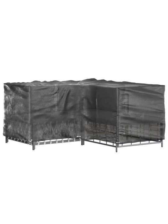 Plachty na zahradní nábytek tvar L 2 ks 16 oček 215x215x90 cm