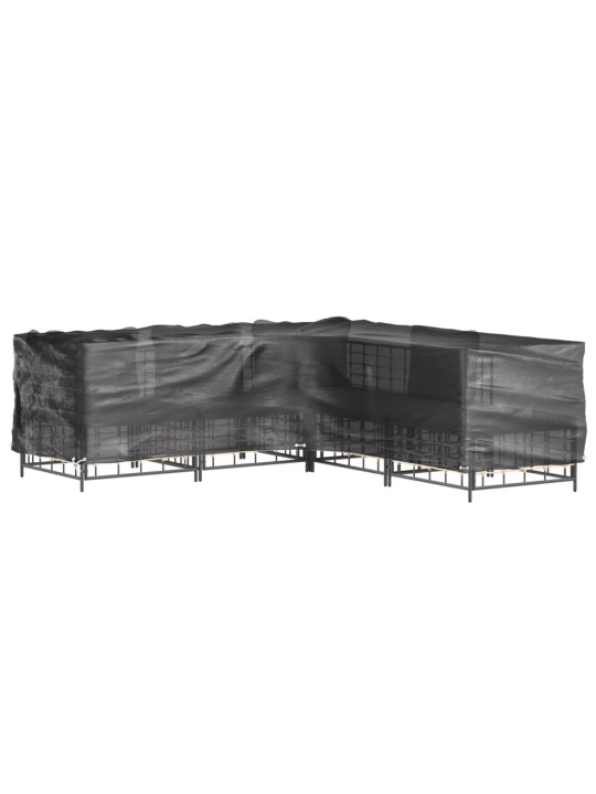 Plachty na zahradní nábytek tvar L 2 ks 16 oček 250x250x70 cm