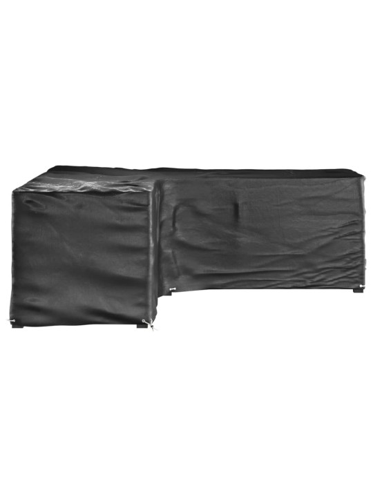 Plachty na zahradní nábytek tvar L 2 ks 16 oček 285x285x90 cm