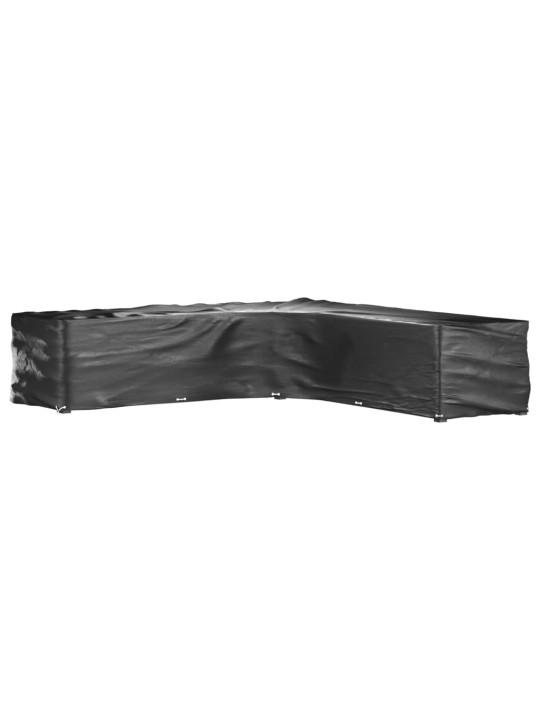 Plachty na zahradní nábytek tvar L 2 ks 20 oček 300x300x70 cm