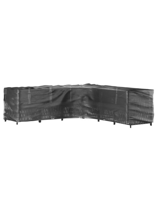 Plachty na zahradní nábytek tvar L 2 ks 20 oček 300x300x90 cm