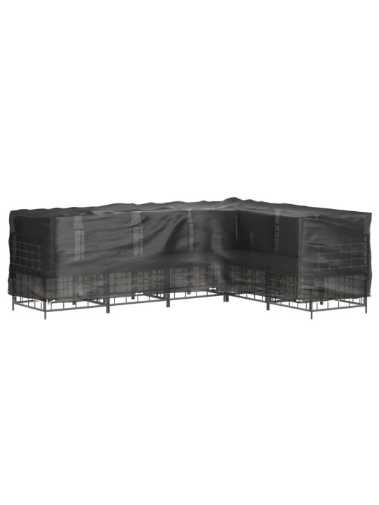 Plachty na zahradní nábytek tvar L 2 ks 18 oček 285x220x80 cm