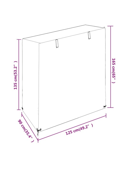 Plachty na zahradní houpačku 2 ks 8 oček 125x90x135/165 cm PE
