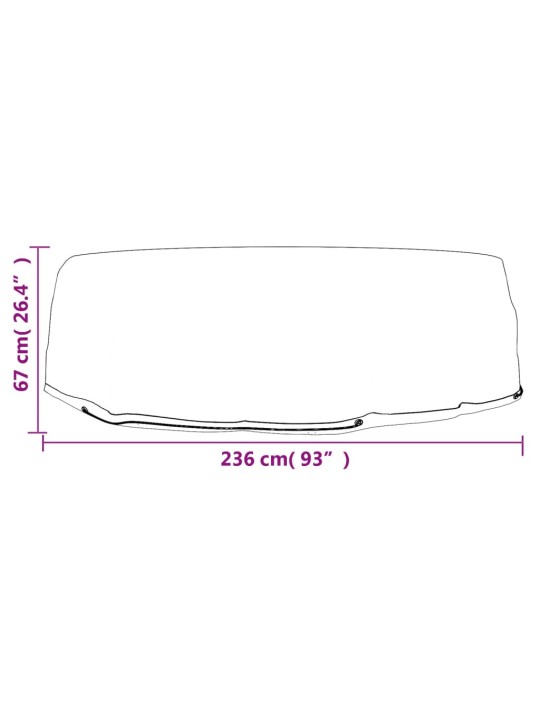 Plachty na zahradní nábytek 2 ks 10 oček Ø 236 x 67 cm kulaté