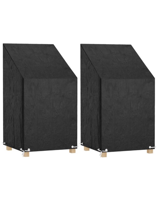 Plachty na zahradní židle 2 ks 8 oček 65 x 65 x 80/120 cm PE