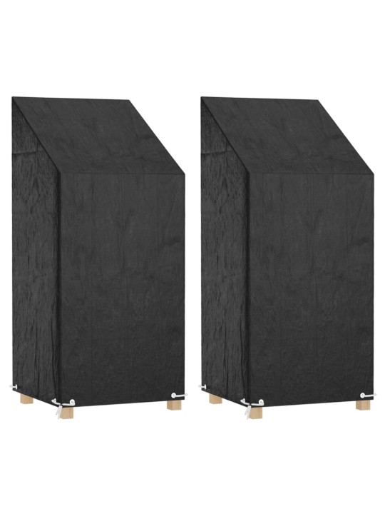 Plachty na zahradní židle 2 ks 8 oček 65 x 65 x 110/150 cm PE