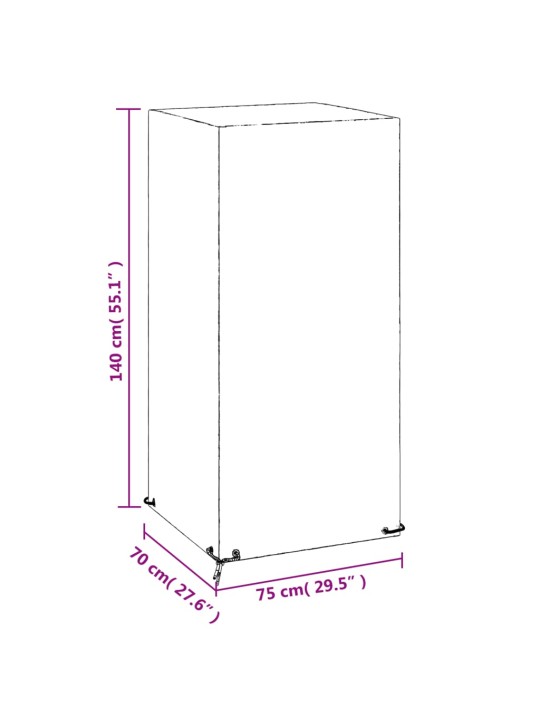 Plachty na zahradní židle 2 ks 8 oček 75 x 70 x 140 cm PE