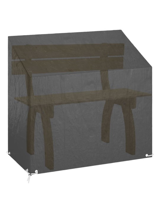 Plachty na zahradní lavice 2 ks 8 oček 130 x 70 x 70/88 cm PE