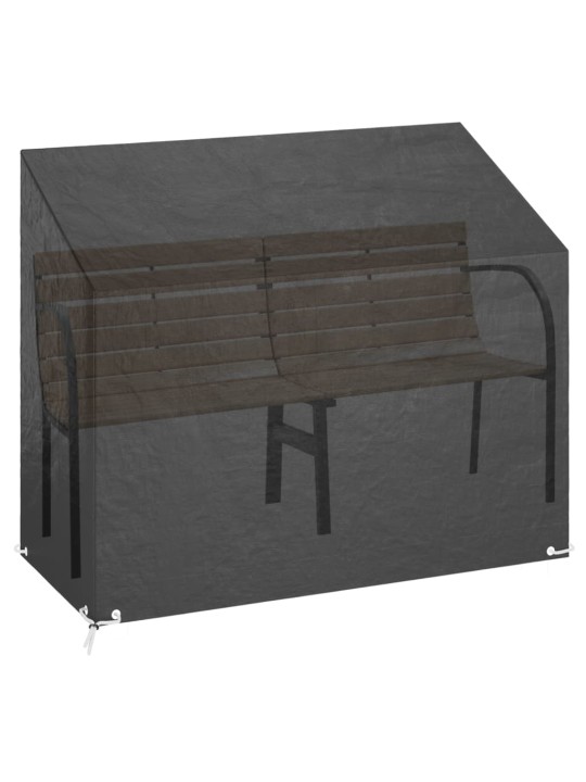 Plachty na zahradní lavice 2 ks 8 oček 160 x 70 x 70/88 cm PE