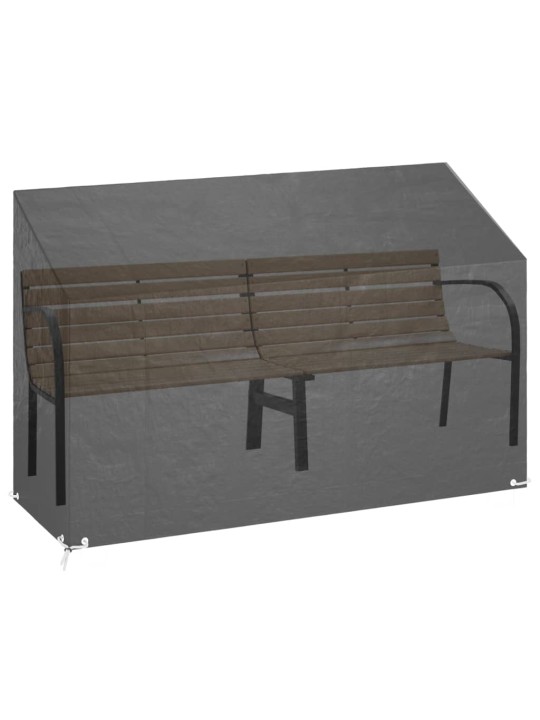Plachty na zahradní lavice 2 ks 8 oček 190 x 70 x 70/88 cm PE