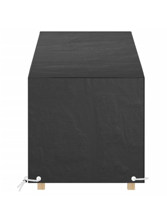 Plachty na zahradní lehátko 2 ks 12 oček 200 x 65 x 35/60 cm PE