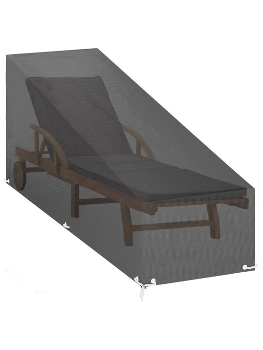 Plachty na zahradní lehátko 2 ks 12 oček 200 x 65 x 35/60 cm PE