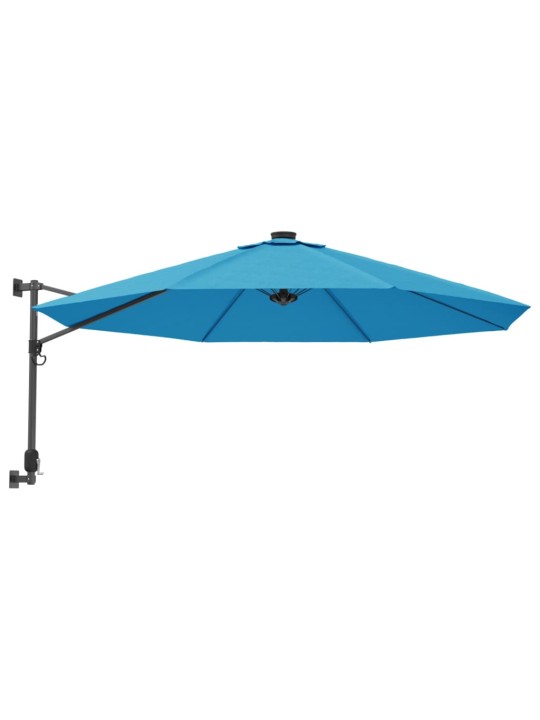 Nástěnný slunečník s LED Sea Blue 290 cm