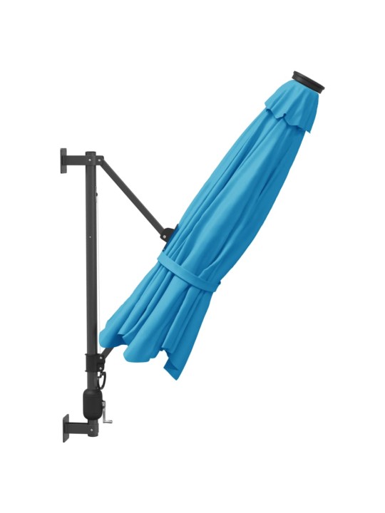 Nástěnný slunečník s LED Sea Blue 290 cm