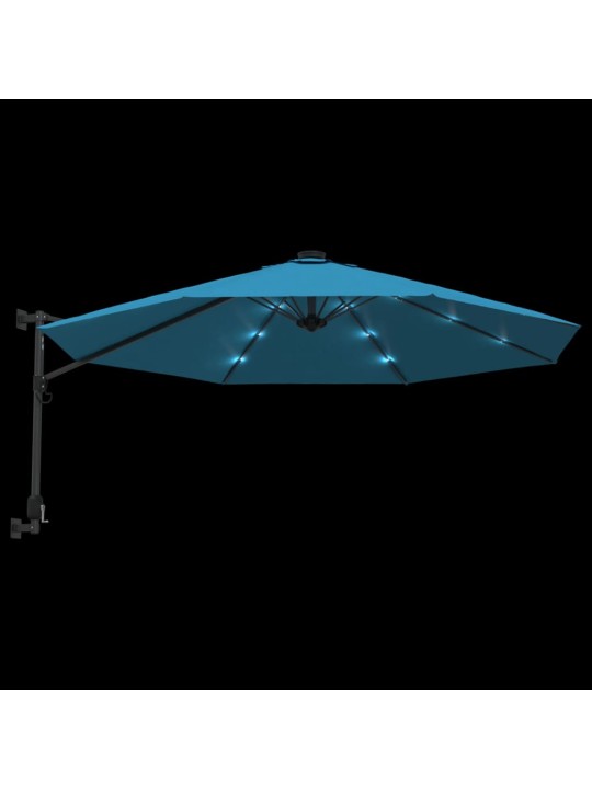 Nástěnný slunečník s LED Sea Blue 290 cm